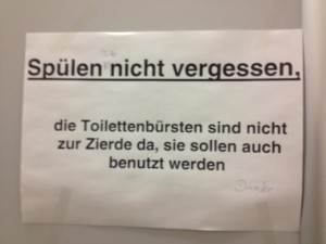 Spülen nicht vergessen
